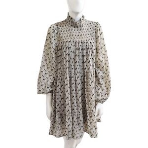 TCEC Women's Bohemian Fancy Feathers Smocked Chiffon Tiered Dainty Mini Dress S‎